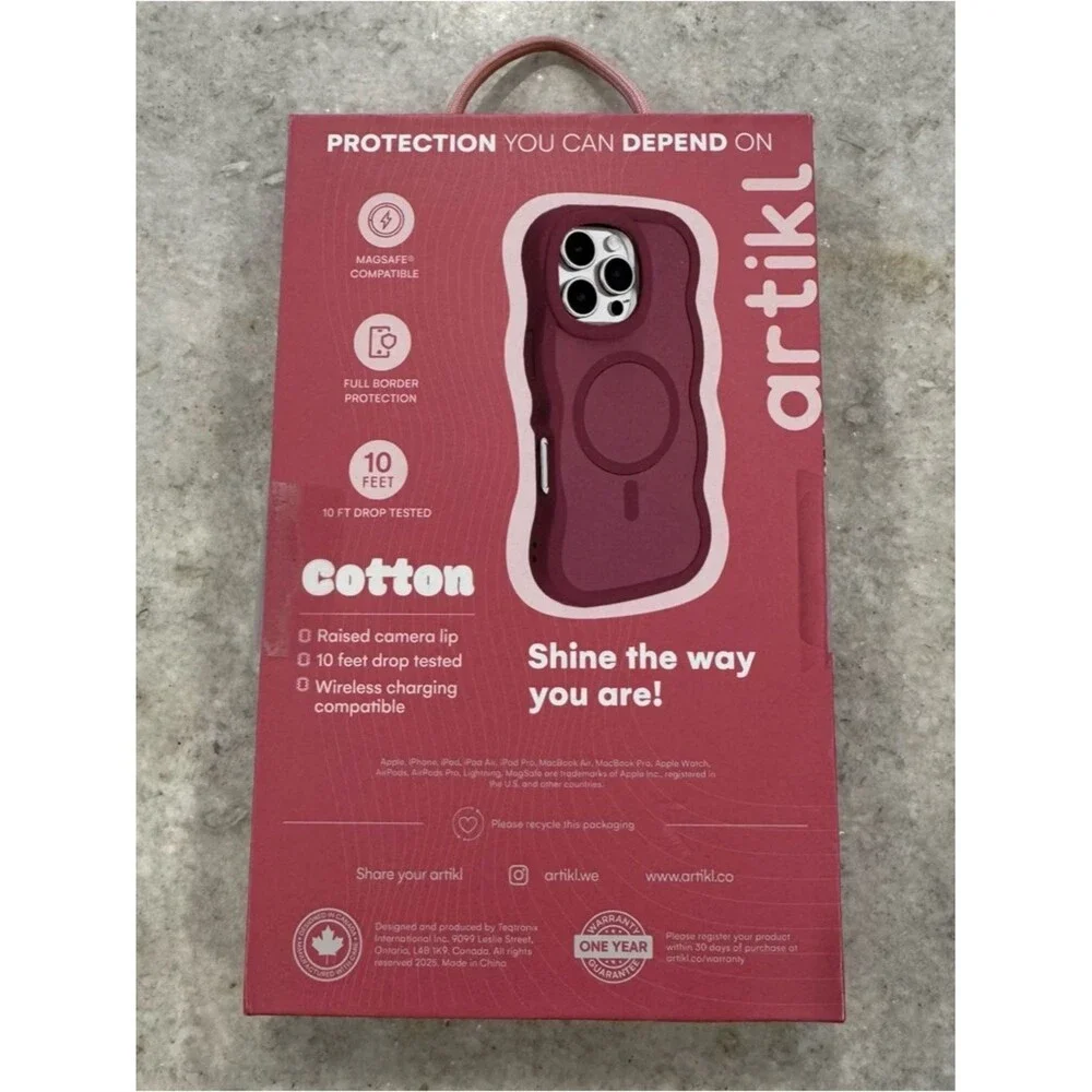 artikl Cotton Red Smartphone Case for iPhone 16 Pro Max NWT